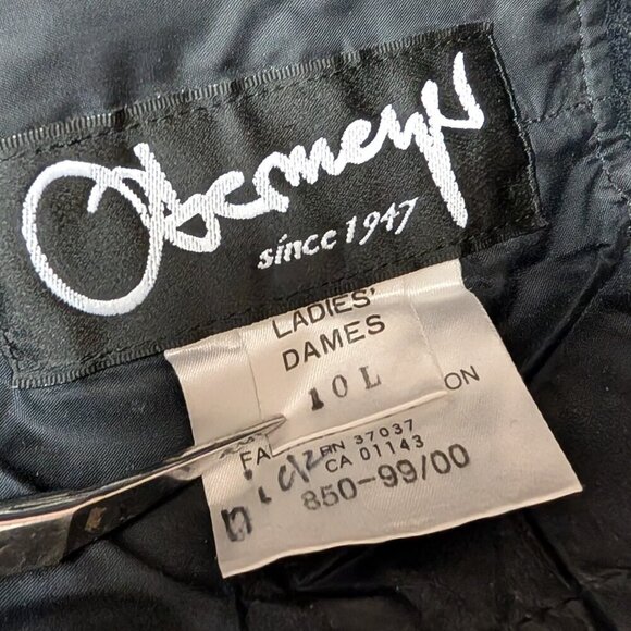 Obermeyer Ski Pants Women's Vintage Stirrup Black Wool Nylon Y2K - Size 10L - Picture 8 of 10
